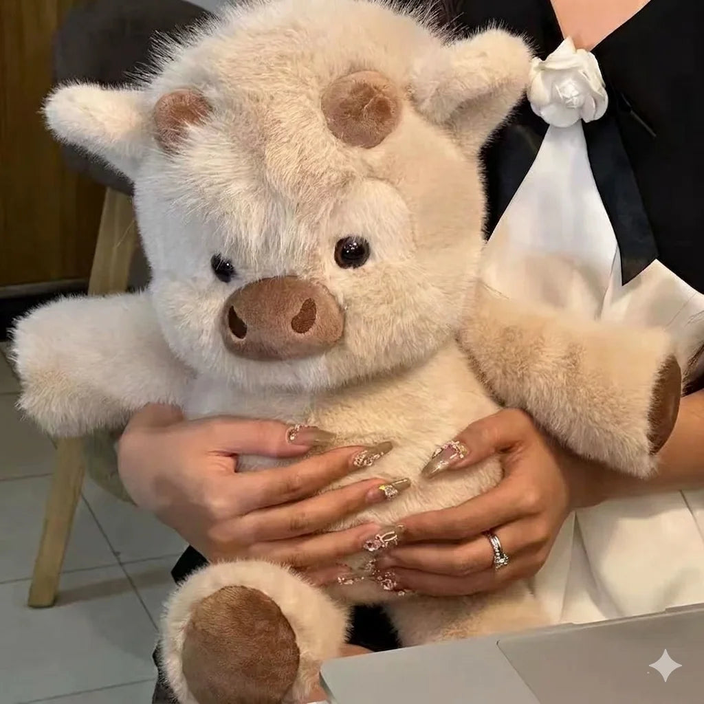 Soft Calf Pig Stuffed Animal Plush Toy Cute Animated Stuffed Animal Pillow Creative Running Pig Plush Toy Gift 17.7inch