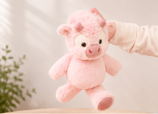 Peluche vache qui court