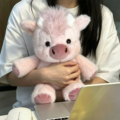 Soft Calf Pig Stuffed Animal Plush Toy Cute Animated Stuffed Animal Pillow Creative Running Pig Plush Toy Gift 17.7inch